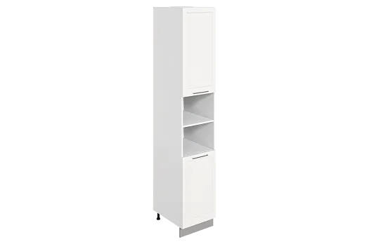 Мишель Шкаф-пенал L450 H2321 (2 дв. гл.) (эмаль) (белый/белый)