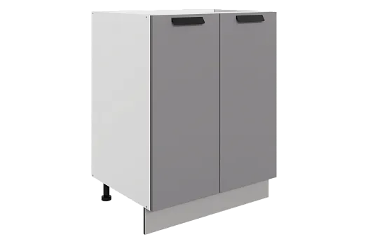 Джаз Шкаф рабочий L600 (2 дв. гл.) (эмаль) (белый/серый)