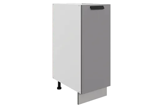 Джаз Шкаф рабочий L300 (1 дв. гл.) (эмаль) (белый/серый)