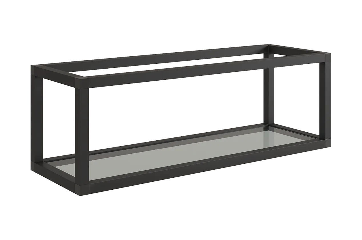 Шкаф навесной из профиля L600 H180 Кухня (черный муар)