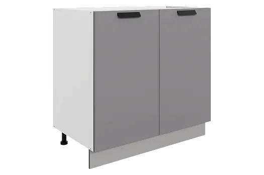 Джаз Шкаф рабочий L800 (2 дв. гл.) (эмаль) (белый/серый)
