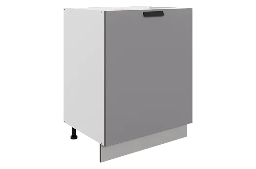 Джаз Шкаф рабочий L600 (1 дв. гл.) (эмаль) (белый/серый)