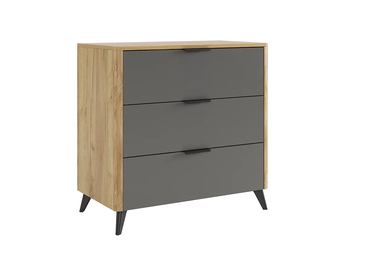 Адам Комод (дуб крафт золотой/графит)