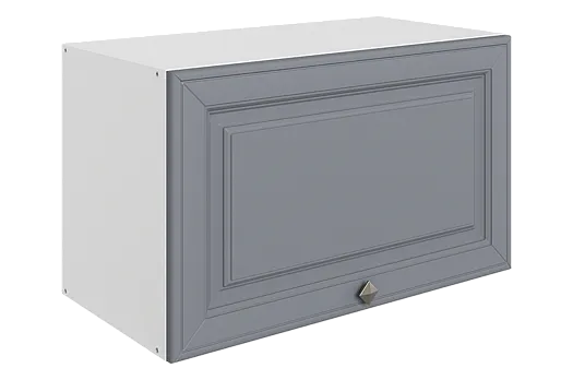 Мишель Шкаф навесной L600 Н360 (1 дв. гл.) (эмаль) (белый/серый)