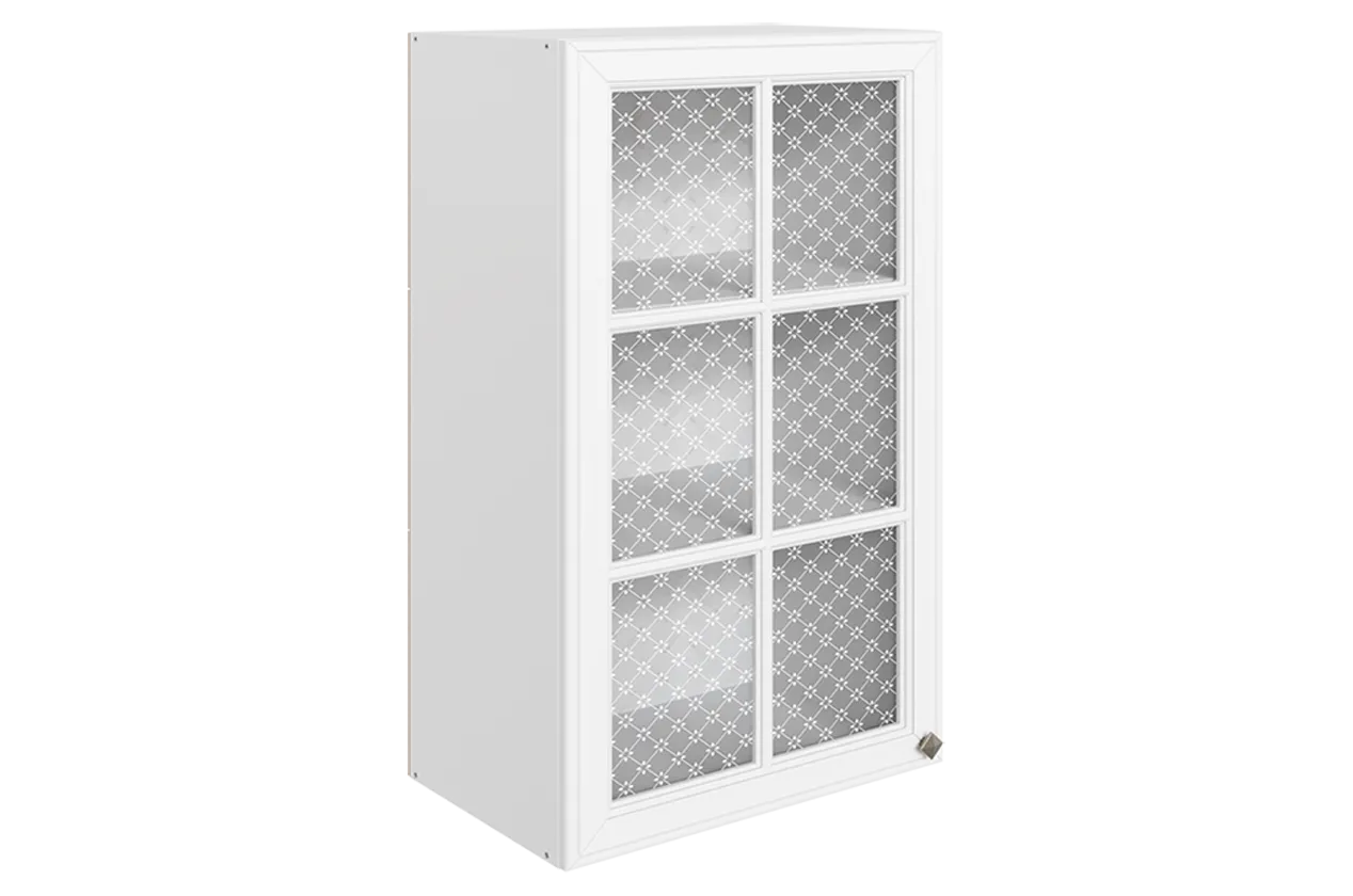 Мишель Шкаф навесной L500 Н900 (1 дв. реш.) (эмаль) (белый/белый)