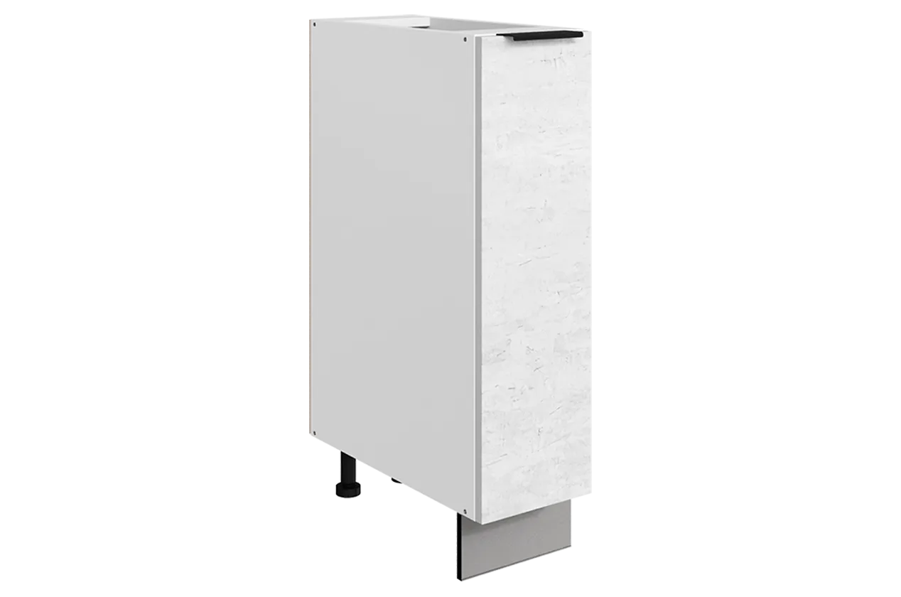 Стоун Шкаф рабочий L200 (1 дв. гл.) (белый/белая скала)