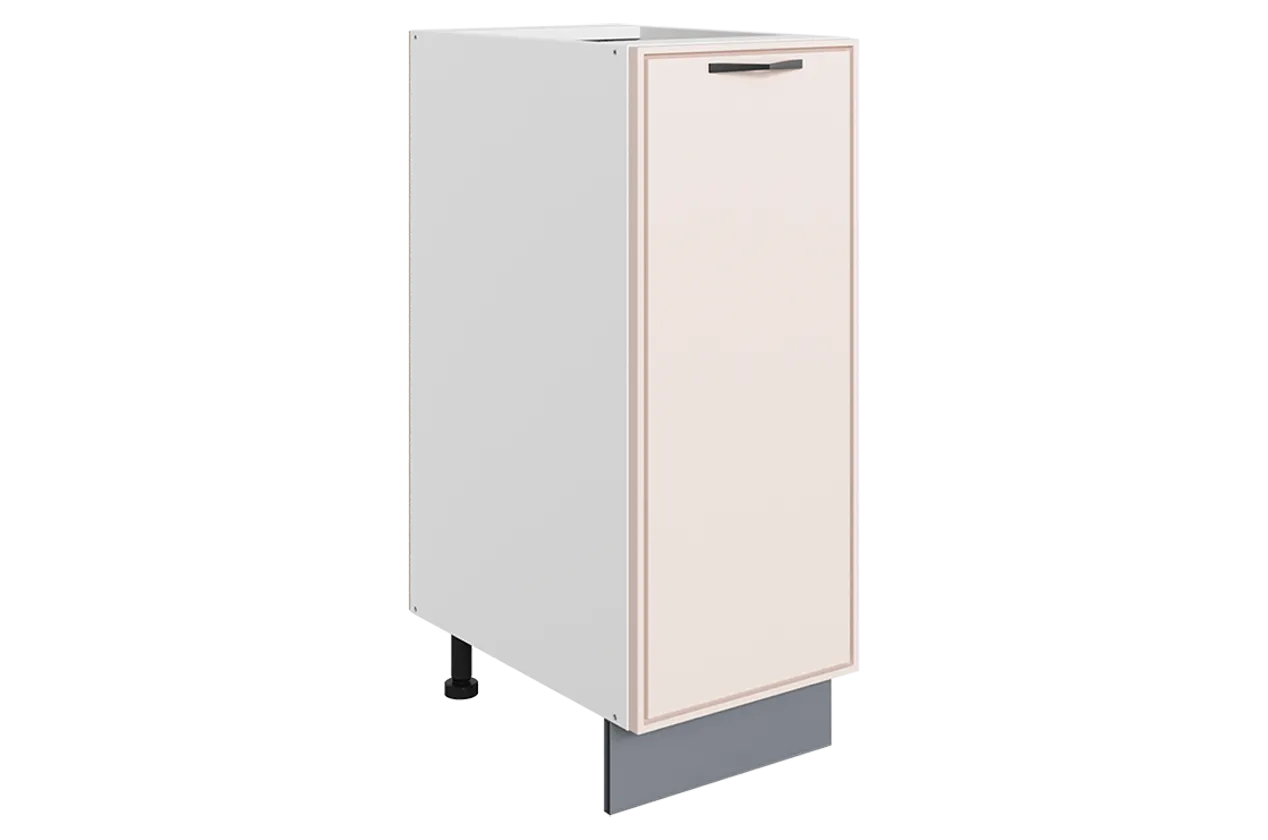 Монако Шкаф рабочий L300 (1 дв. гл.) (белый/айвори матовый)