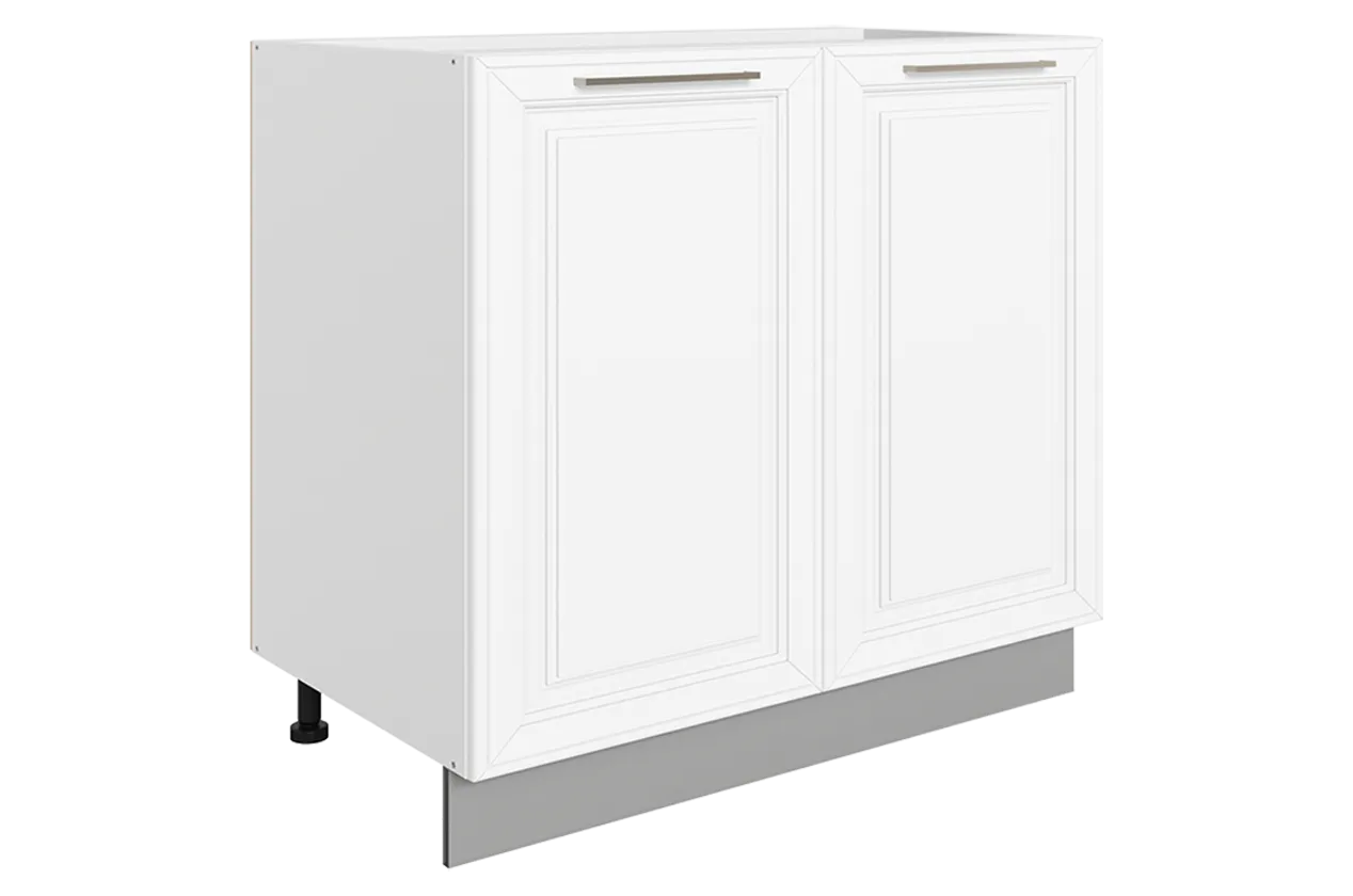 Мишель Шкаф рабочий L800 (2 дв. гл.) (эмаль) (белый/белый)