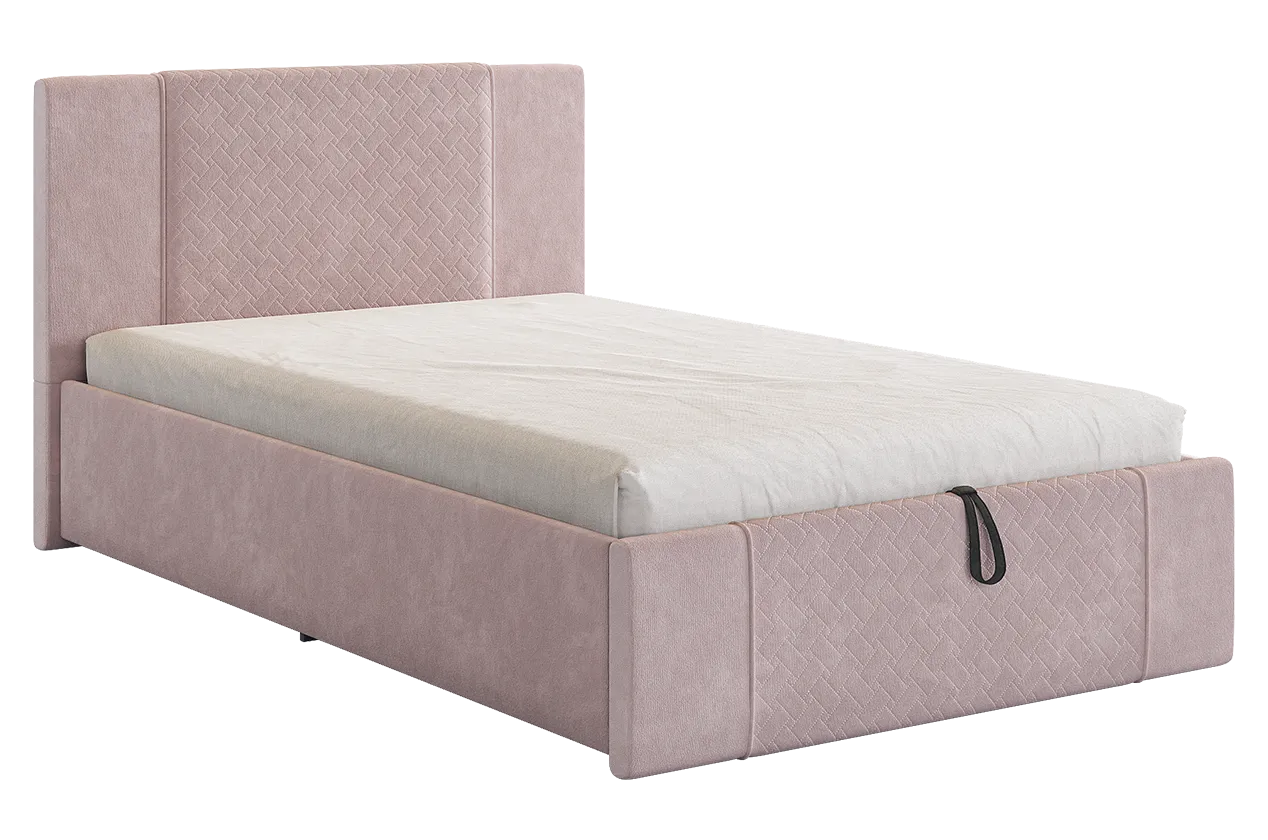 Кровать с подъемным механизмом Хлоя 120х200 см (нежно-розовый (велюр))