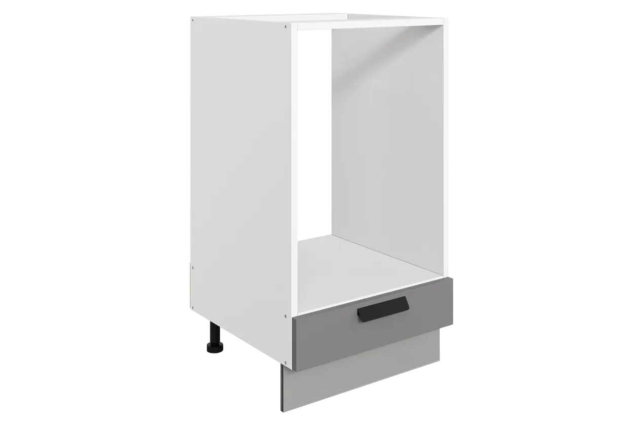 Джаз Шкаф рабочий под духовку L450 (1 ящ.) (эмаль) (белый/серый)