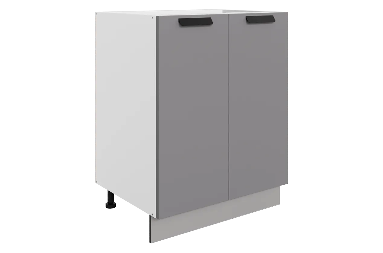 Джаз Шкаф рабочий L600 (2 дв. гл.) (эмаль) (белый/серый)