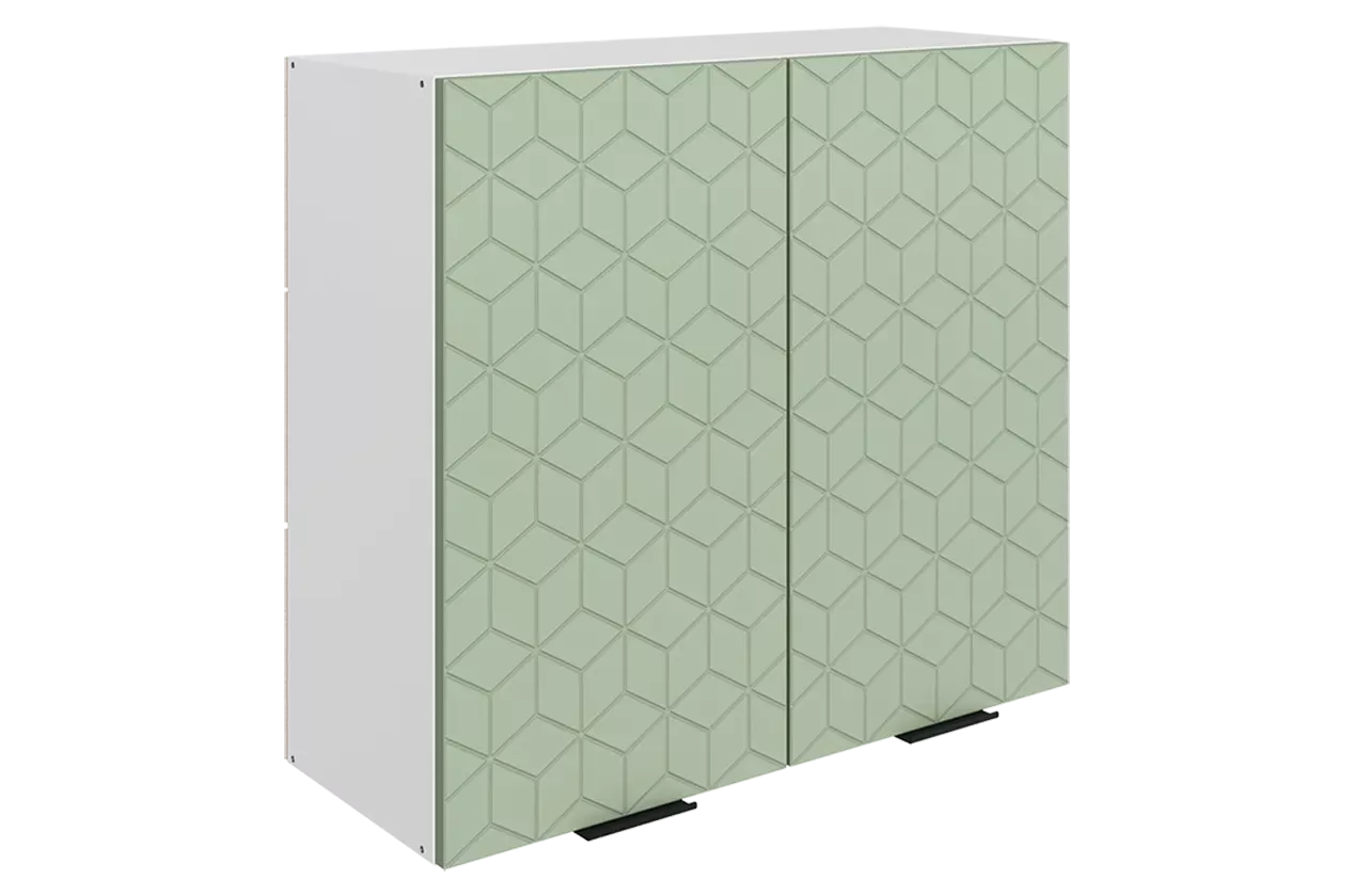 Стоун Шкаф навесной L800 Н720 (2 дв. гл.) с фрезеровкой