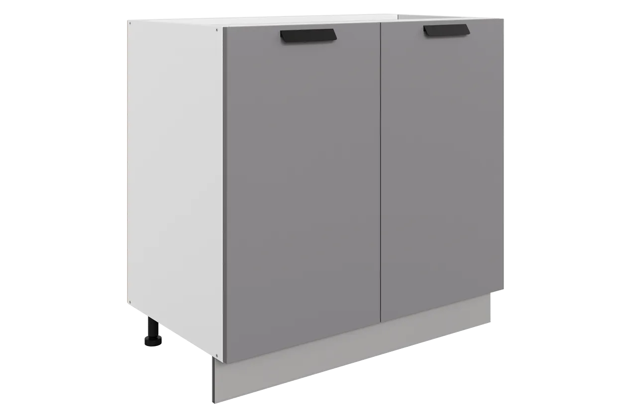 Джаз Шкаф рабочий L800 (2 дв. гл.) (эмаль) (белый/серый)
