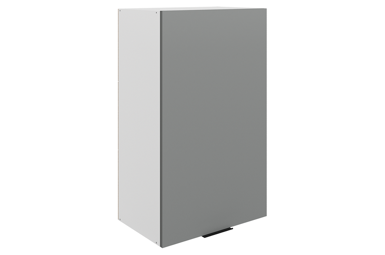 Стоун Шкаф навесной L500 Н900 (1 дв. гл.) (белый/оникс софттач)
