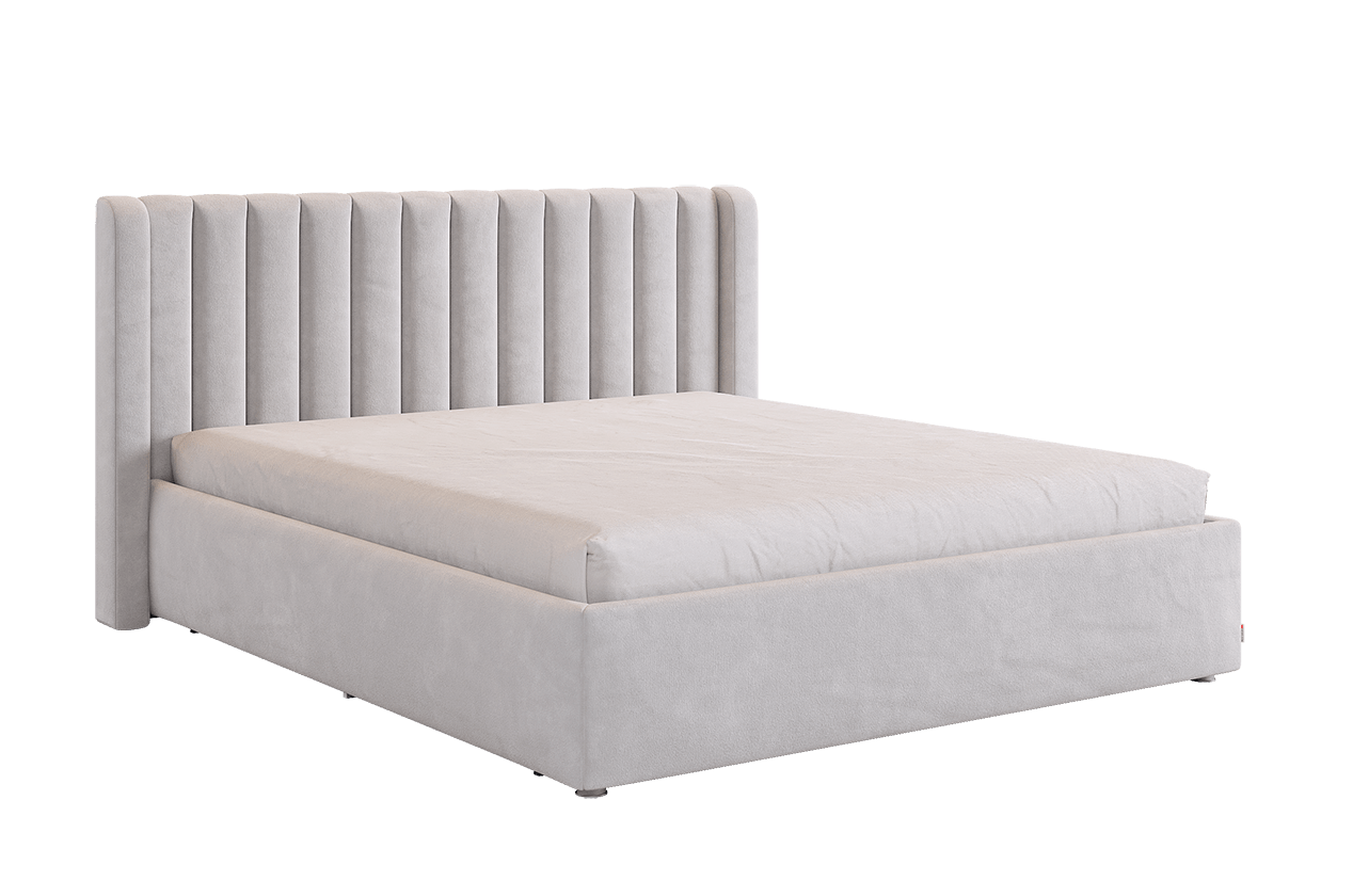 Кровать с основанием Ева 160х200 см (галька (велюр))