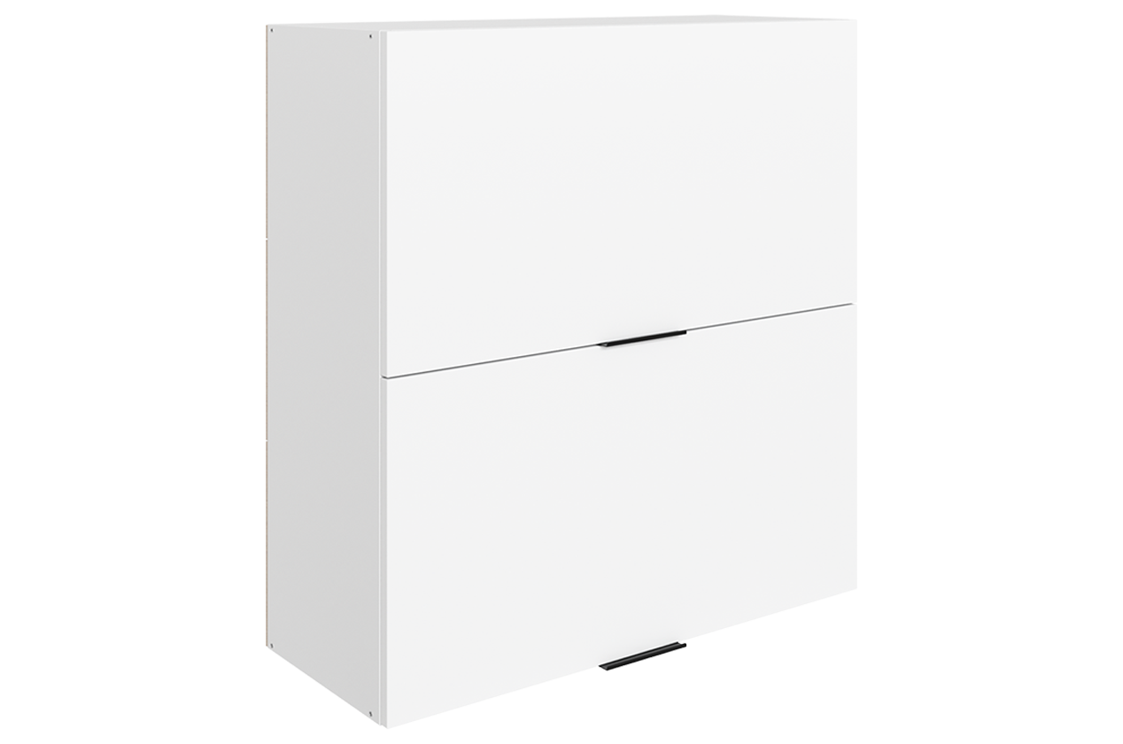 Стоун Шкаф навесной L800 Н900 (2 дв. гл. гориз.) (белый/джелато софттач)