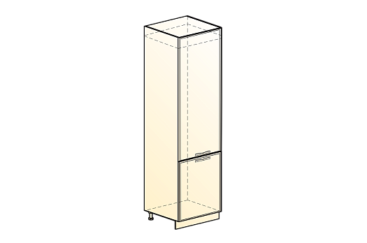 Яна Шкаф-пенал L600 под холодильник (2 дв.гл.) (белый/белый)
